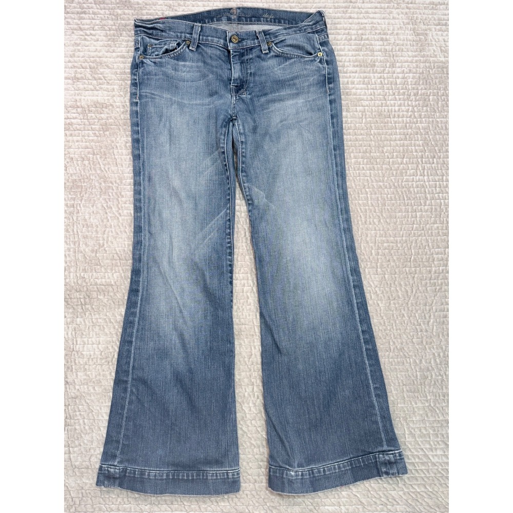 7 FOR ALL MANKIND Dojo Flare Jeans Medium Wash Size 29